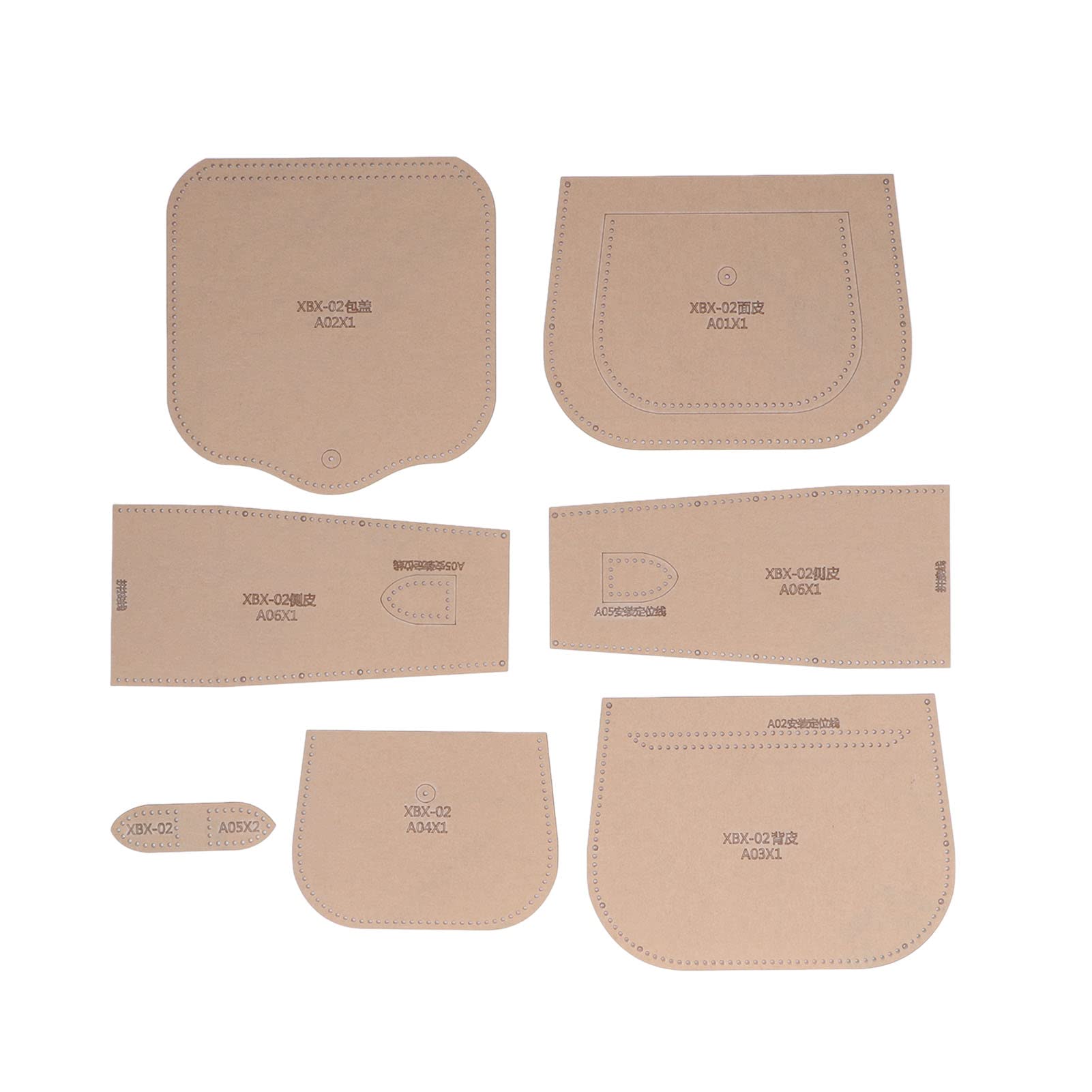 Acrylic Template Shoulder Bag Leather Template Kit Pattern Accurate Cutting Distance with Protective Layer for Women Handbag