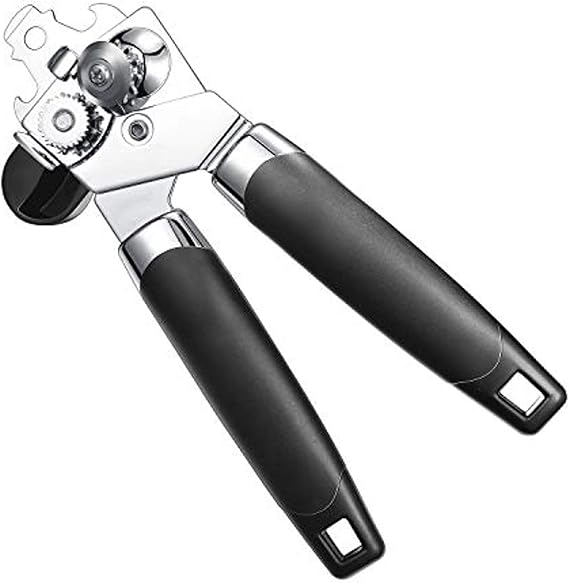 VENBON Can Opener Manual, Stainless Steel Handy Can Bottle Openers with Smooth Edge, Sharp Can