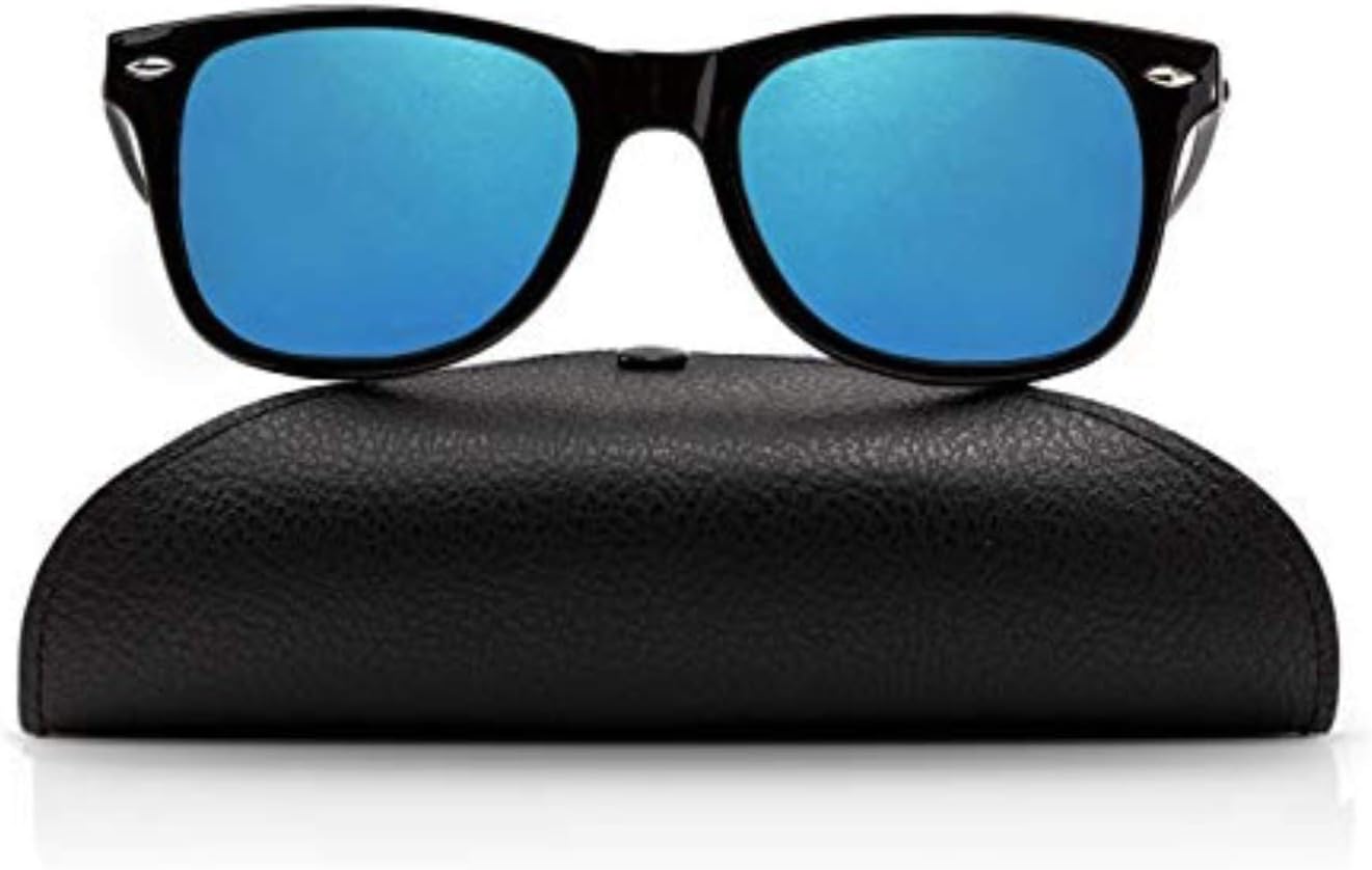 Wayfarer Style Polarized Sunglasses for Men and Women | UV400 Protection Factor Lenses with Maintenance Set by REVOLUTTI