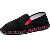 Wsvpeto Mens Canvas Slip on Shoes Comfortable Barefoot Slip On Loafers for Men Black Lightweight Casual Shoes Drive Moccasins House Shoes