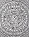 RAJRANG Black and White Round Tapestry - Cute Hippie Mandala Tapiz Cotton Bedding Bohemian Boho Bedspread Wandteppich Round 72 inches