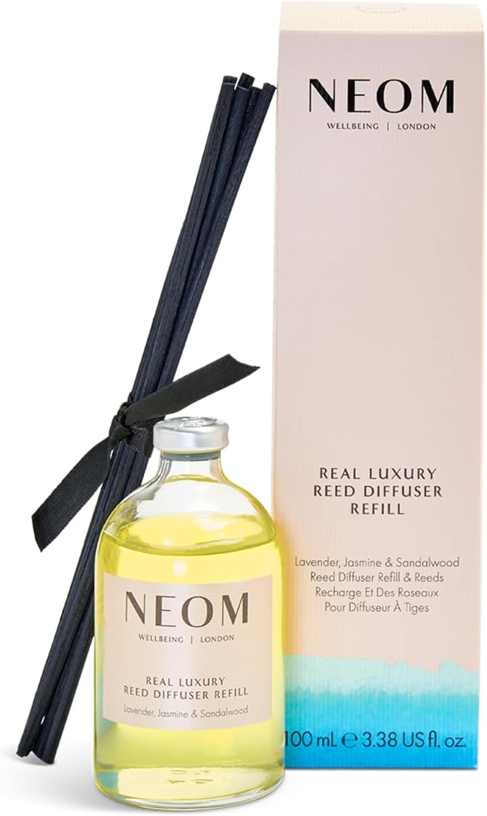 NEOM Real Luxury Reed Diffuser Refill 100ml Lavender Jasmine Sandalwood