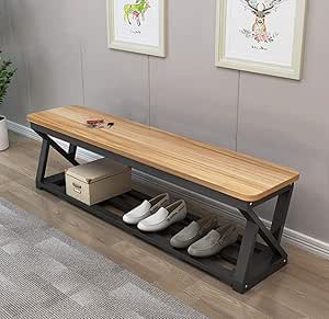 Banco, madera maciza vintage, gimnasio de hierro forjado, vestidor