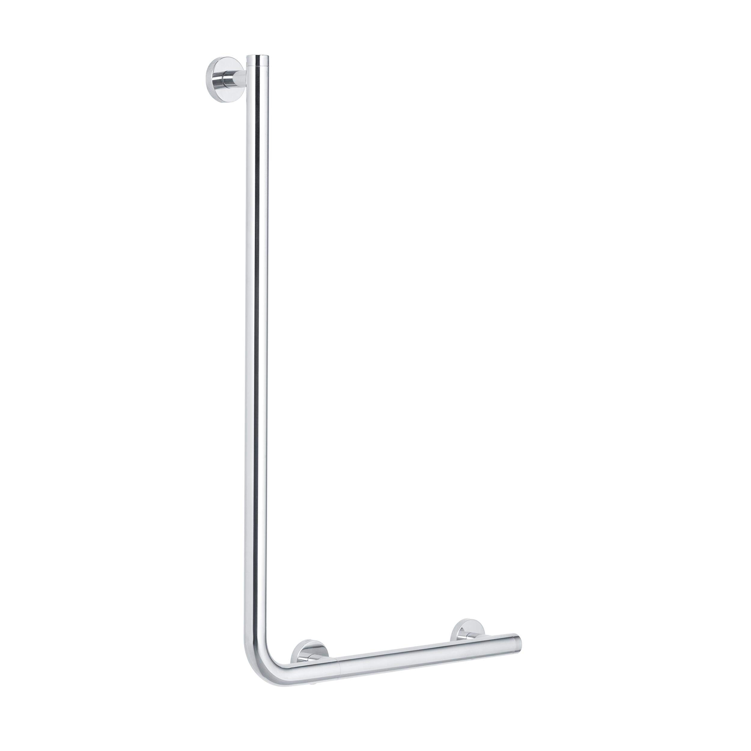 Tiger Boston Comfort & Safety 90º Grab Rail, Left Version, Stainless Steel Polished, 42.6 x 70 x 7 cm