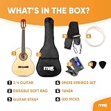 MAX SoloArt Junior 3/4 Starter Acoustic Guitar Kit Natural Wood for Kids view 8