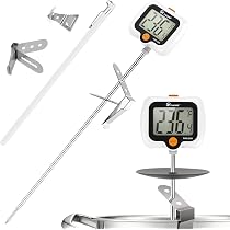 Digital Candy Thermometer with 180° Rotating LED Screen, 304