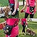 Dog Treat Pouch Training Poop Travel Bag with Collapsible Holder & Adjustable Belt Shoulder Strap Perfect for carrying Pet Food, Toys & Water + FREE BONUS Massage Ball & 2 Poop waste Bag Dispensers.