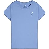 Puma Girls Core Logo Short Sleeve T-Shirt, Crewneck, Soft and Lightweight