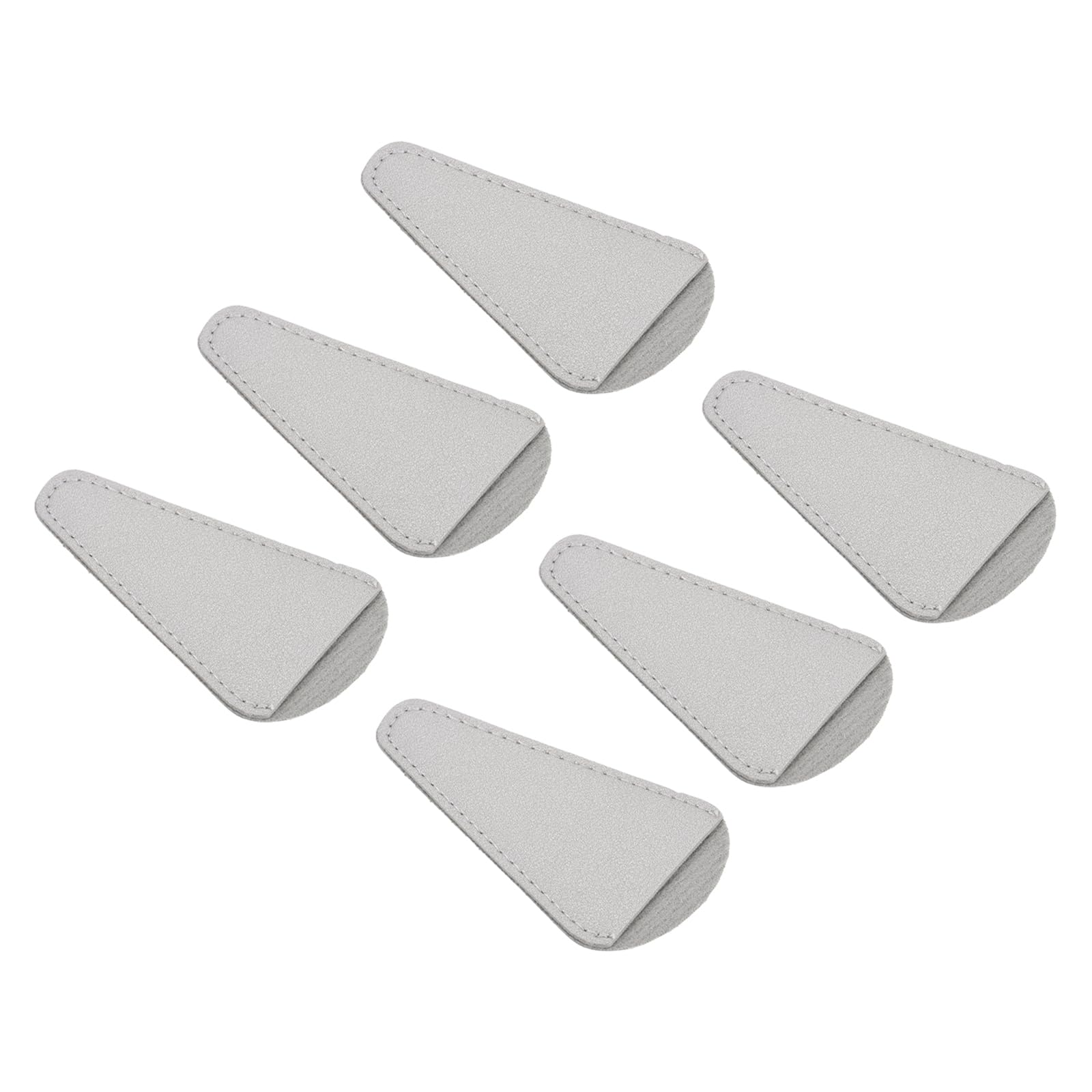 PATIKIL 2.9"x1.5" PU Leather Scissors Sheath, 6 Pack Scissors Cover Protector Portable Collect Bags for Eyebrow Trimming Beauty Tool Protection, Silver
