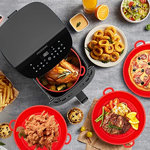 Air Fryer Silicone Liner, 8.5 inch Large Round Silicone Liner for Air