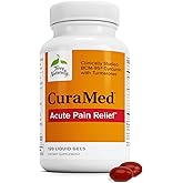 Terry Naturally CuraMed Acute - Muscle Soreness &amp; Pain Relief - 120 Count | BCM-95, BOS-10, Boswellia. Occasional Discomfort Support. 120 liquid gels.