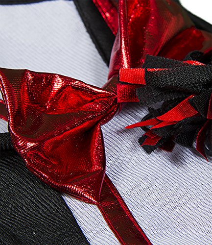 Metallic Red & Black Cheerleader Teddy Bear Clothes Outfit Fits Most 14"-18" Build-A-Bear & Make Your Own Stuffed Animal	