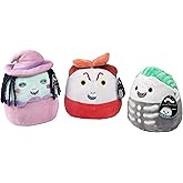 Squishmallows Nightmare Before Christmas 8" Plush Stuffed Animals, Set of 3 - Lock, Shock & Barrel - Squishy Soft Halloween Plush Toy for Kids - Age 2+