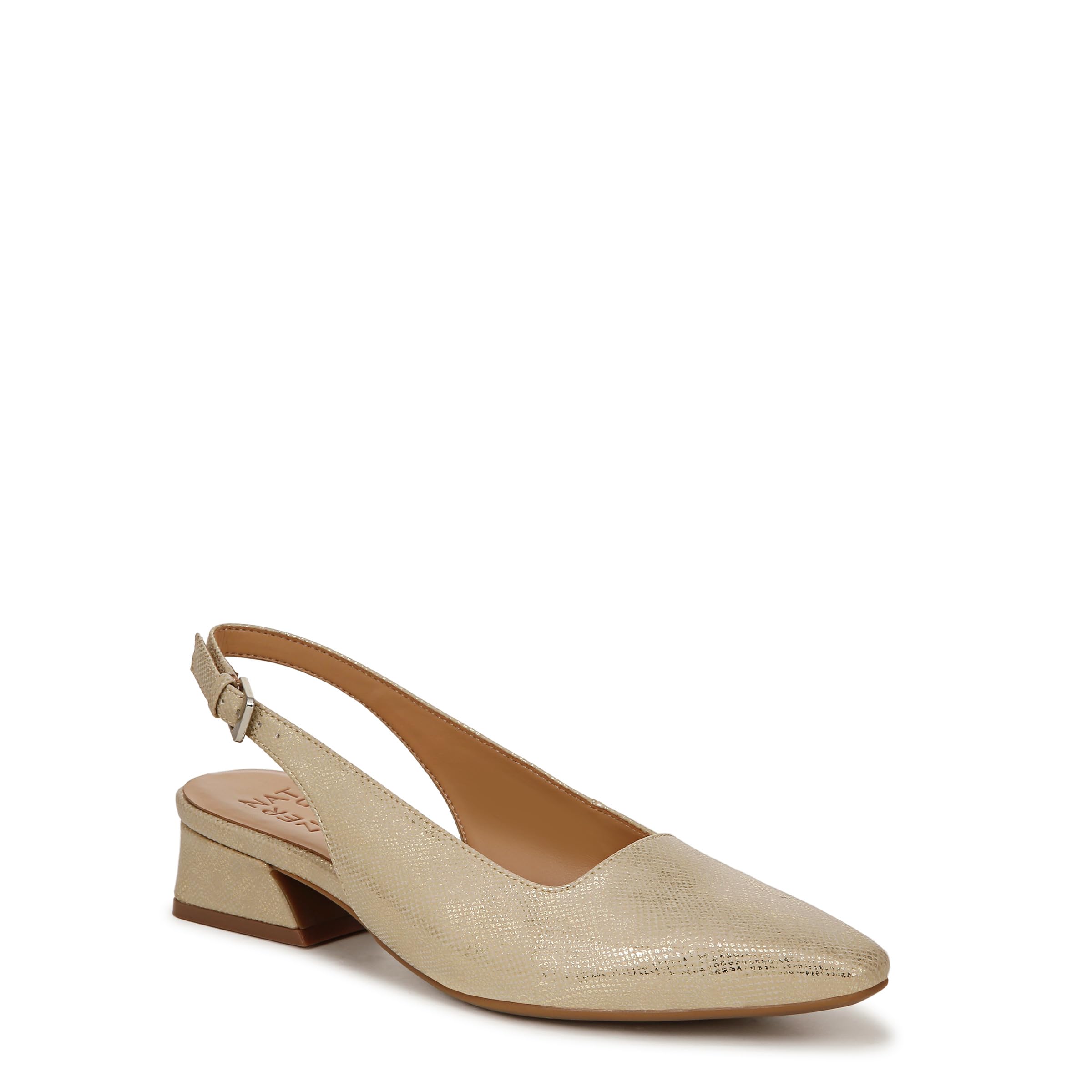 Photo 1 of Naturalizer Womens Ginger Snip Toe Slingback Pump Gold Lizard Metallic 8.5 W