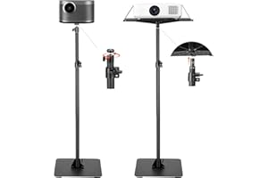 VEVOR Projector Stand, Projector Floor Stand with Adjustable Height 30.3 to 63.4 inch, 360° Horizontal Rotation Projectors Ca