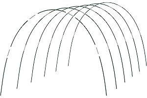 PHYEX Garden Hoops 60pcs Rust-Free Fiberglass Rods Garden Tunnel Hoops Greenhouse Hoops for Raised Beds Row Cover Netting