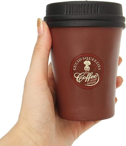 Kewholesale Cute Squishy Slow Rising Jumb Brown Coffee Cup Kid Addult Toys Home Decoration