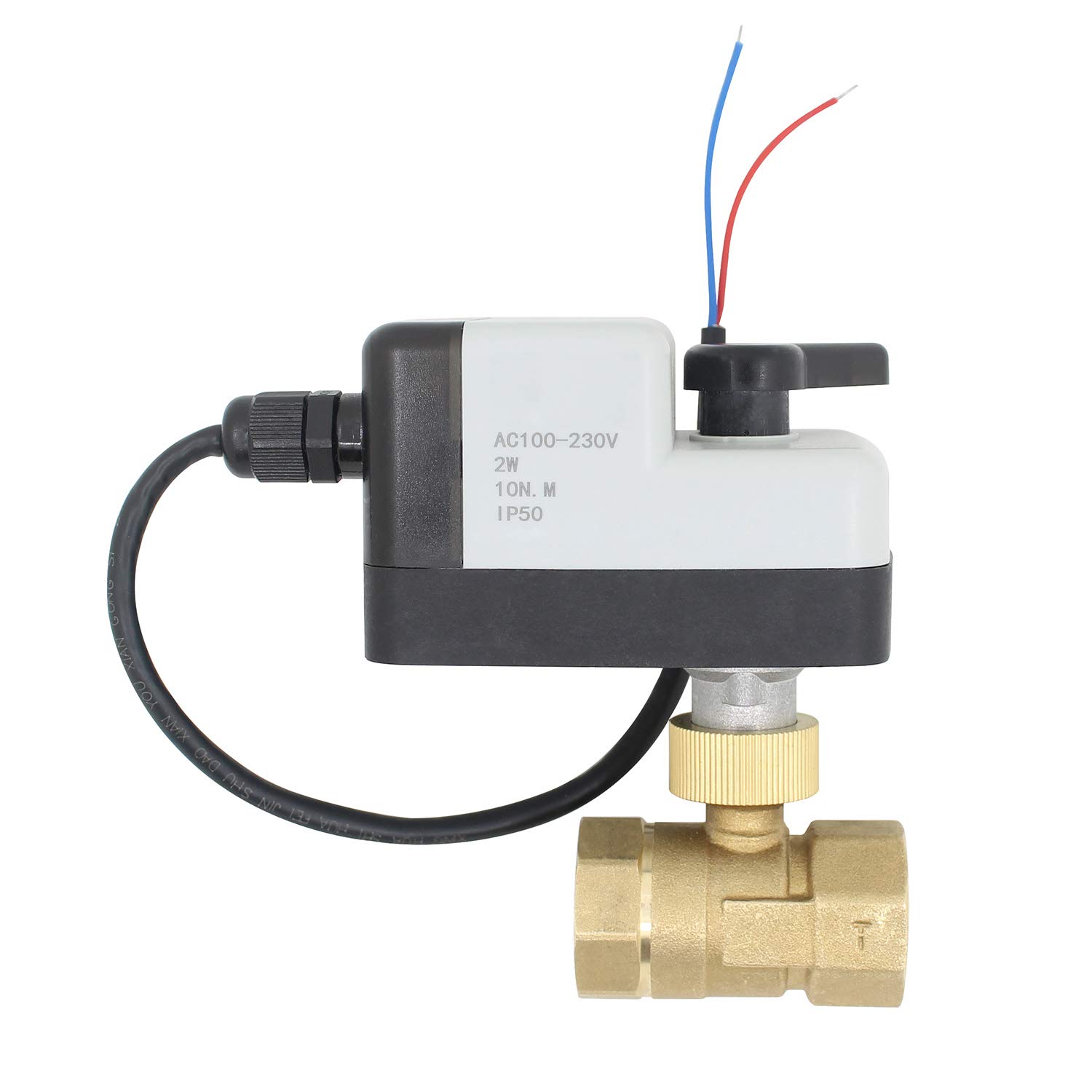 100~230V 2 Wires - 2 Way motorised Valve Two Port Motorized Valve Normally Closed - Electric Ball Valve 1/2 3/4 1 1-1/4 1-1/2 2 inch (DN25-1 inch)
