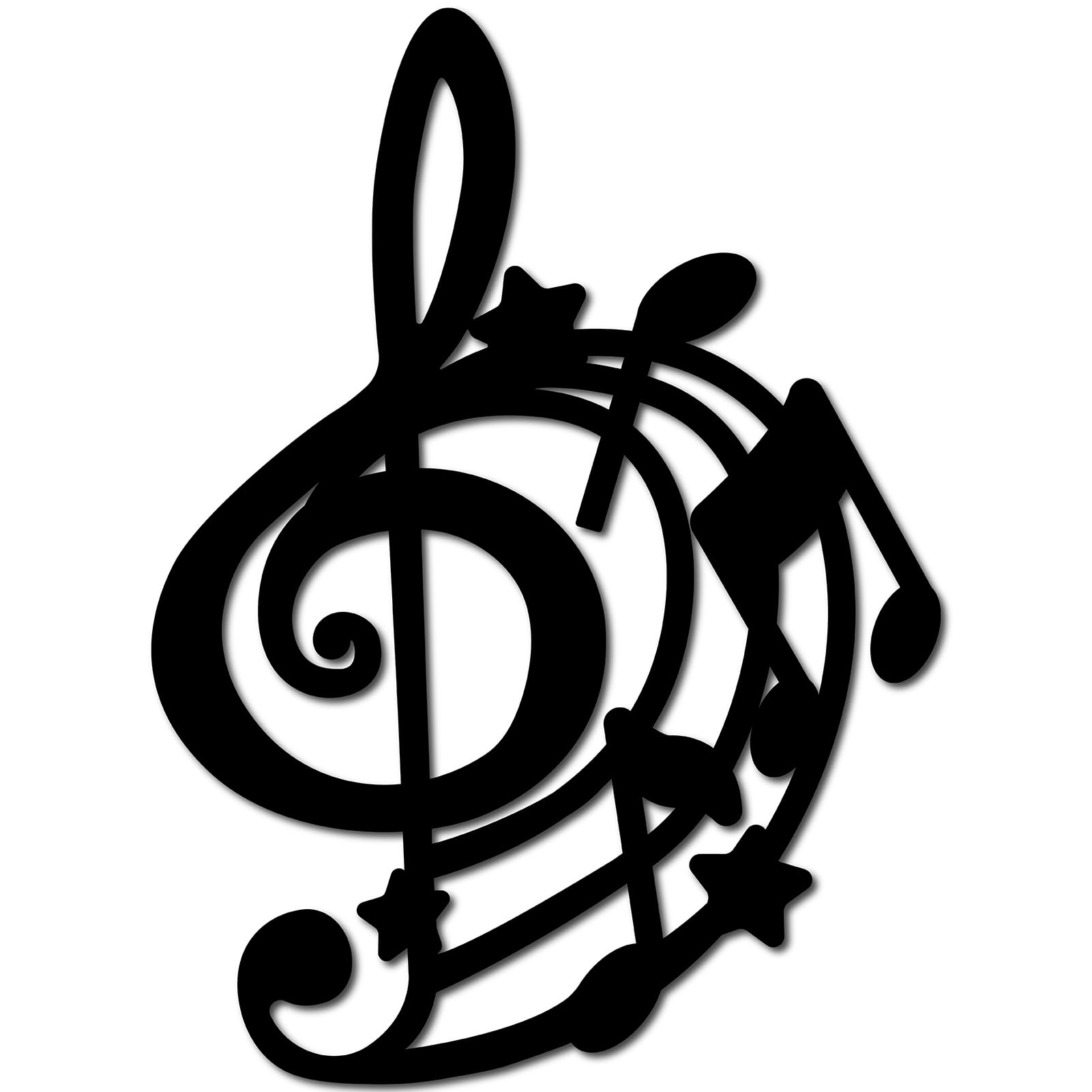 CREATCABIN Musical Note Wall Art Decor Wood Sign Wooden Laser Cut Basswood Silhouette Decorative Hanging Sculpture Unfinished for Painting Crafts DIY Music Studio Coffee Door Gift Black 8.6x11.8Inch