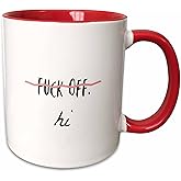 3dRose Image of Fuck Off Hi 15oz Two-Tone Red Mug