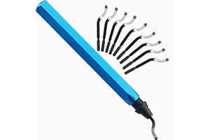 ASKWHY Deburring Tool with 10PCS Extra High Speed Steel Swivel Blades, Deburring Tool 3D Printing, Resin, Metal, Aluminum, Copper, Plastic, Wood, PVC Pen Reamer Burr Remover
