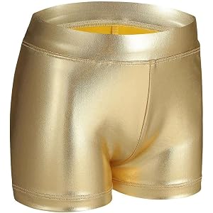 Little Big Girls' Sparkle Dance Tumbling Athletic Gymnastics Short 3-12Years