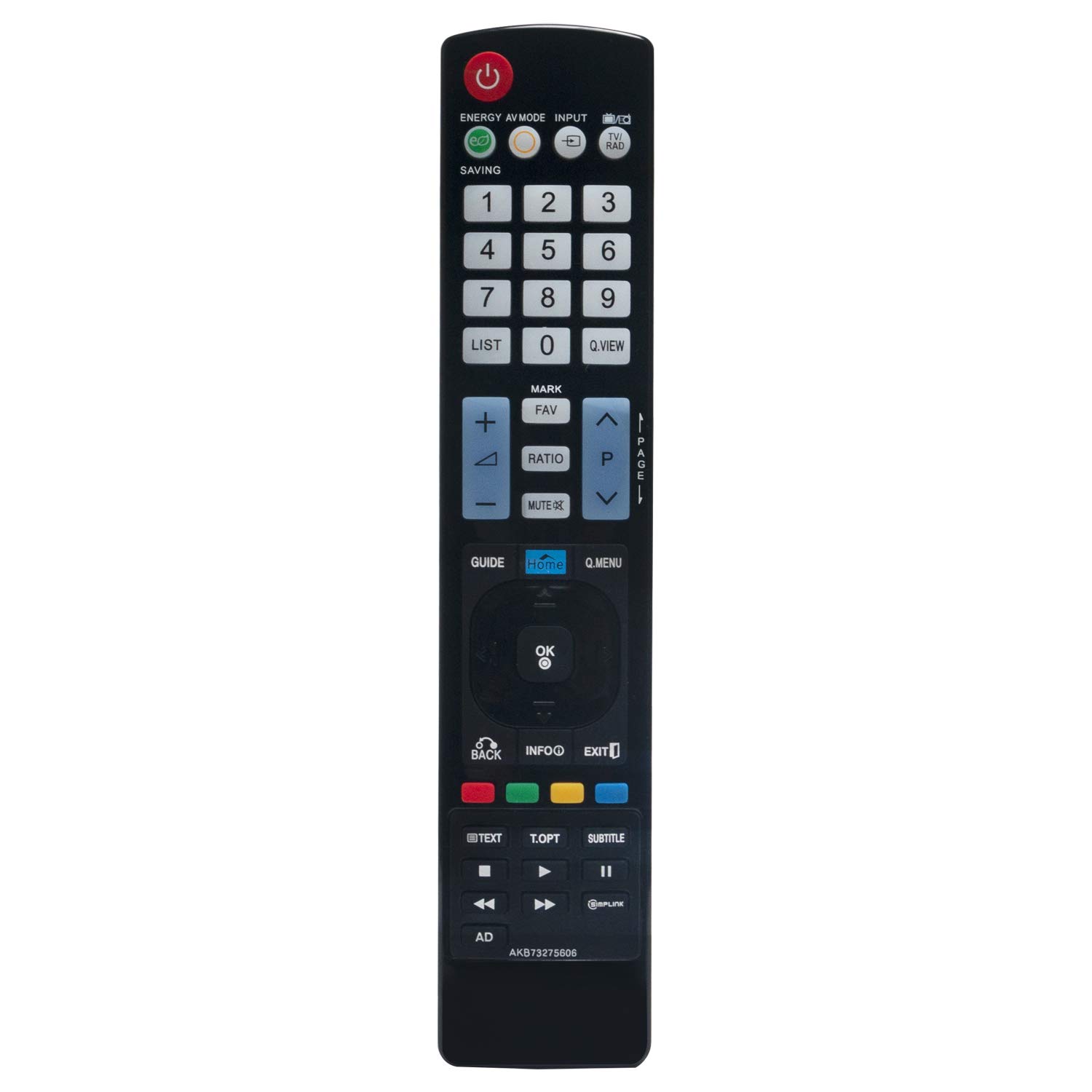 VINABTY AKB73275606 Remote Control replacement fit for LG 32LV355C 32LV355T 47LV355U 47LV450U 47LV355C 47LV355T 32LV355U 32LV450U 22lv250u 26lv250u32lv250u 32lv355u TV