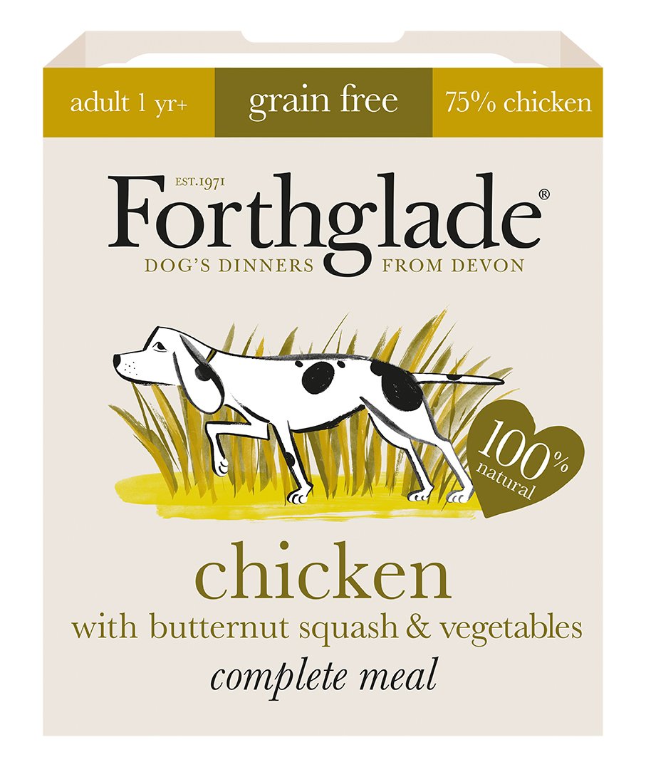 Forthglade Adult 1 Yr+ Chicken with Butternut Squash & Vegetables Complete Meal, 395g