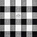 YSECTL Buffalo Checkered Country Plaid Gingham, Black and White, Window Treatment Curtain, 1 Inch Checks Print, Set of 2 Panels, 100% Polyester, Designer Quality, Hand Made in USA (56