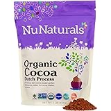 NuNaturals Premium Organic Cocoa Dutch Process Powder for Baking | Non-GMO | Fair Trade | 1 LB