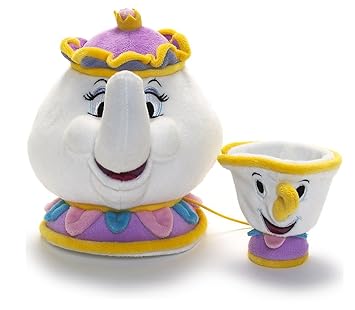 Disney Store Mrs Bric E Chicco Peluche Originale La Bella E La Bestia Tazza Teiera Tazzina Tè
