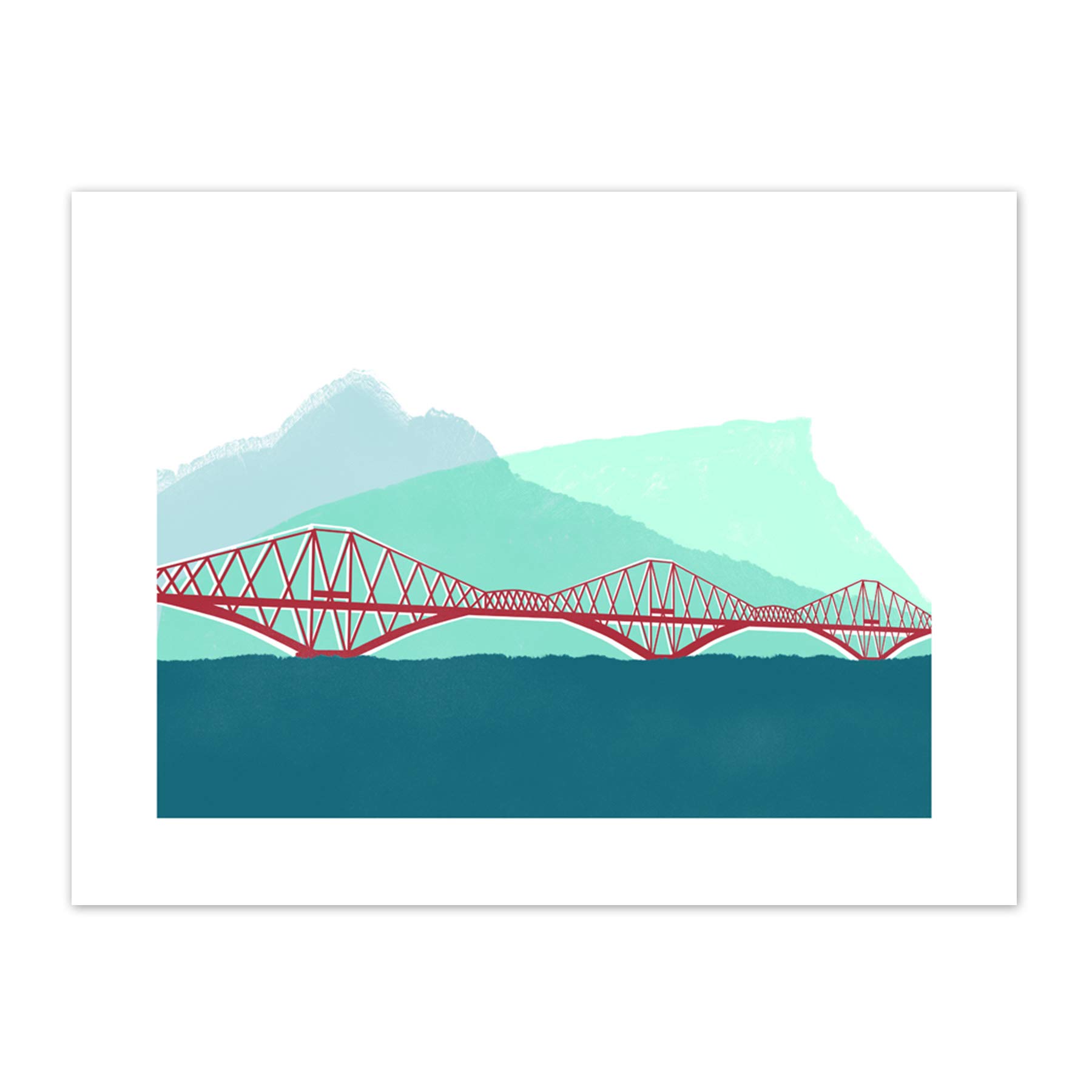Scotland Edinburgh Forth Rail Arthurs Seat Canvas Wall Art Print — image 1