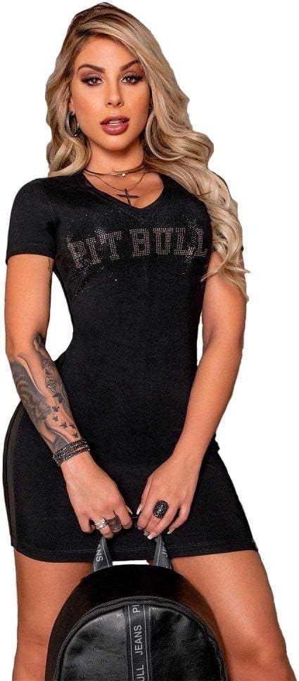 vestido preto pitbull