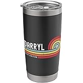 I Love Darryl Personalized Retro Sunset First Name Stainless Steel Insulated Tumbler