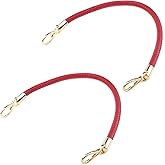 Semetall Replacement Purse Straps 2Pcs 52cm/20.5" Total Length PU Leather Shoulder Bag Straps Handbag Handles Purse Belt Wallet Straps with Gold Spring Buckle(Red)