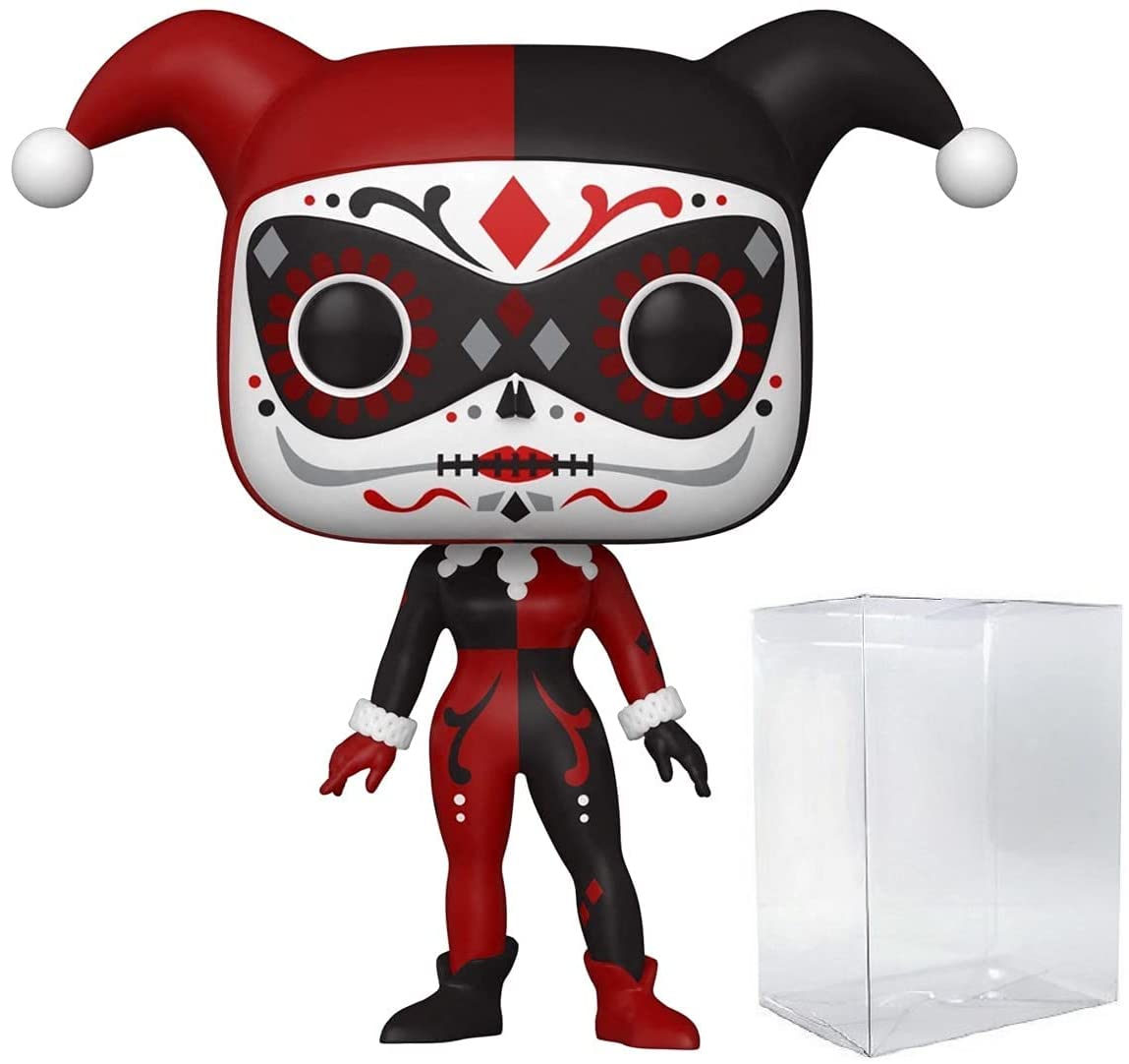 Dia de Los Muertos - Harley Quinn Funko Pop! Vinyl Figure (Bundled with Compatible Pop Box Protector Case), Multicolored,3.75 inches