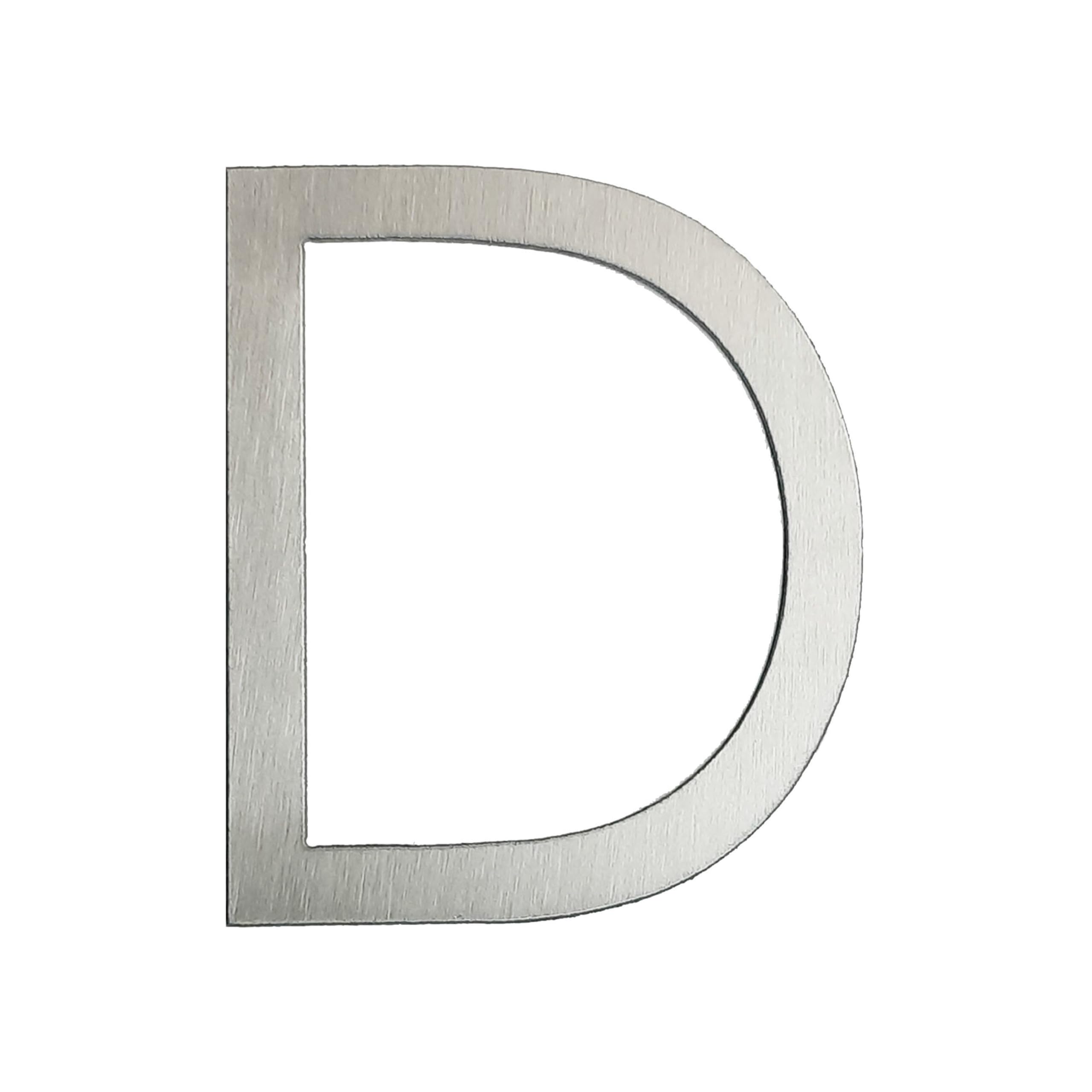 GUIZZO Creart - External Stainless Steel House Number Letter - D, 8.2 x 10 H cm - Signs/Letters - House Numbers, Handmade House Number Door Sign and Name Plate, Made in Italy