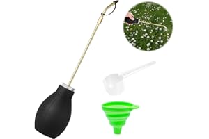 ZIHVFZU Diatomaceous Earth Duster, Powder Duster - Long Metal Tube Garden Dusters for Powder for Diatomaceous Earth & Fine Powders, Handheld Diatomaceous Earth Spreader for Home and Farm Use