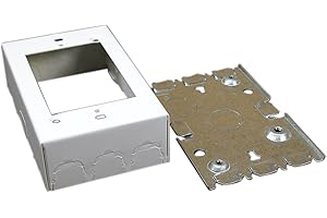 Legrand Wiremold BW3 Metal Raceway for Extending Power, 700 Series, 1 Gang Deep Outlet Box, 1 3/8" Deep, White (1 Pack)