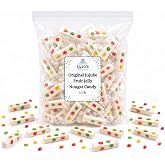 2.2 LB Italian Jujube Nougat Candies - Original - Soft &amp; Chewy With Fruity Jelly Beans - One Bulk Bag