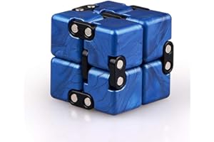 LiangCuber QY Infinity Cube Fidget Toy Best for Stress and Anxiety Relief Hand Killing Time Transform Cubes QY Speed Cube (Sapphire Blue)