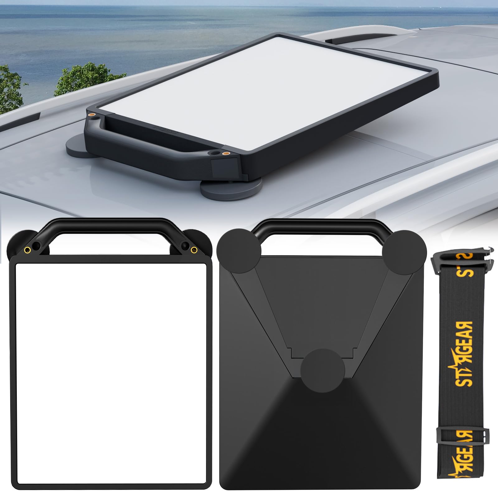 Photo 1 of STARGEAR Starlink Mini Magnetic Mount with Protective Silicone Case, 2 in 1 Satellite Dish Mounting Kit & Cover with 200lbs Magnet Bases Handle Shoulder Strap & 1/4"-20 Nuts for RVs Car Boat/Road Trip