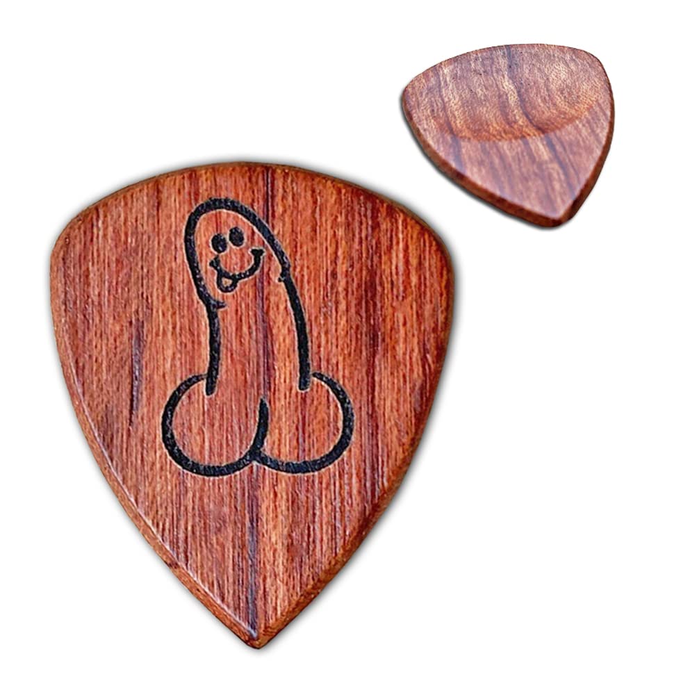 Dick Picks - The All Natural Hard Wood Guitar Plectrum Package ! (All Natural Hard Rose Wood)