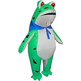 Stegosaurus Inflatable Frog Costume for Kids Halloween Cute Animal Costumes Funny Blow Up Suit for Boys Girls Cosplay Party