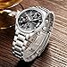 SONGDU Mens Date Quartz Stainless Steel Multifunction Chronograph Wrist Watches Luminous Numeral