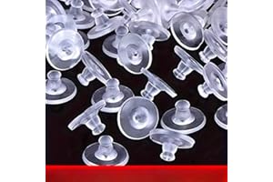 20 PCS Hook Earring Back Cover Clear Safety Plugs for Lob Soft Clip Earrings Pin Back Replacement Earring Back Cover Ear Plug