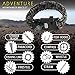 AMOSTING 4PCS Survival Bracelet, Multifunctional Adventure Outdoor Paracord Bracelet Flint Fire Starter,Compass, Whistle&Knife, Food Fishing GearScraper Hiking Camping Emergency