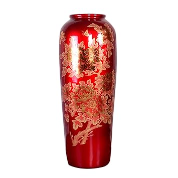 Amazon Com Chinese Red Ceramic Vase Large Floor Standing