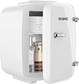 YASHE Mini Fridge 4L Portable Cooler Warmer AC DC Quiet Desk Skincare White view 9