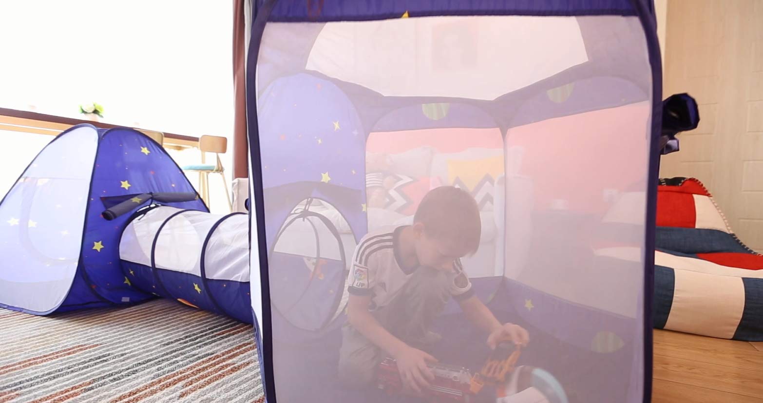 Homfu 3 in 1 Tunnel Tent for Kids Play House For Children Toddler Boys Girls Toy Crawl Outdoor Indoor Pop up Play tent